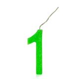 Vela de Aniversário Verde com Glítter Número - Festabox