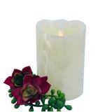 Vela de Led Cintilante Parafina Grande 15cm Chama Viva - Ef