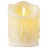 Vela de Parafina Artificial Luz de Led 12cm Efeito Fogo Real - Ladomix