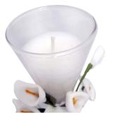 Vela de Parafina Enfeite Pequena Eventos Flor Branca (WL-C) - Braslu