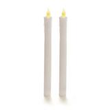 Vela Eletrônica De Natal C/ Led P/ Decoração 2 Pçs 25Cm Marfim - Cromus