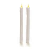 Vela Eletrônica De Natal C/ Led P/ Decoração 2 Pçs 25Cm Marfim - Cromus