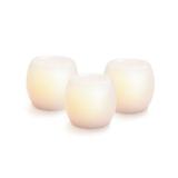 Vela Eletrônica De Natal C/ Led P/ Decoração 3 Pçs 5Cm Clara - Cromus
