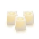 Vela Eletrônica De Natal C/ Led P/ Decoração 3 Pçs 5Cm Clara - Cromus