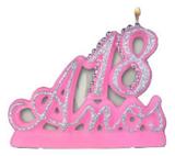 Vela Especial De 18 Anos Para Festa E Bolo De Aniversário Rosa com Prata - Ref: 1235 - Velarte