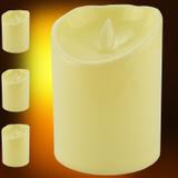 Vela Led Eletrônica Chamejante Amarelo 3 peças CBRN10639 - Commerce brasil