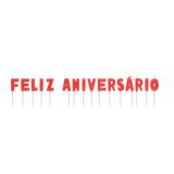 Vela Letras Feliz Aniversario Vermelho Dec. Festas - Cromus