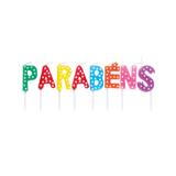 Vela Letras Parabens Colorido Dec. Festas - Cromus