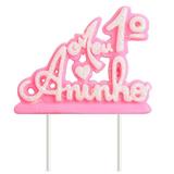 Vela Meu Primeiro Aninho Rosa ref.1369 - Velarte