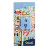 Vela Mini Letrinha H na Cor Azul Velarte