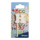 Vela Mini Letrinha H na Cor Branca Velarte