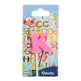 Vela Mini Letrinha K na Cor Rosa Velarte