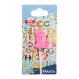 Vela Mini Letrinha L na Cor Rosa Velarte
