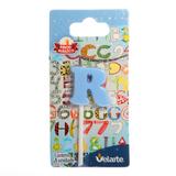Vela Mini Letrinha R na Cor Azul Velarte