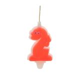 Vela N2 Doidinha Branco/Laranja Decoração Festas - Cromus