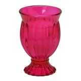 Vela na Taça de Vidro Vermelho 12cm Concepts Life