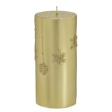 Vela Natalina Dourado Glamour 15cm Espressione Christmas
