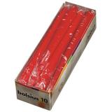 Vela Natalina Enfeite Conica Vermelha 24x2,4cm Kit 10 Peças - Cromus