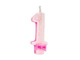 Vela nº 1 Glitter Rosa Regina