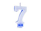 Vela nº 7 Glitter Azul Regina
