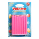 Vela Palito Rosa com 20 Unidades Velarte