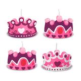 Vela para Aniversário de Princesa Realeza com 4 unid - Silver plastic