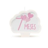 Vela Para Festa 7 Meses Mesversário Rosa - Cromus