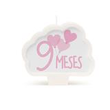 Vela Para Festa 9 Meses Mesversário Rosa - Cromus