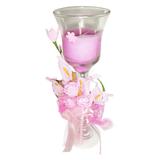 Vela Parafina Aromatizante Decorativa Media Fragrancia Flores Rosa (WL-B) - Braslu