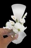 Vela Parafina Decorativa Kit 15 Mini Festas Casamento 15 Anos Flor Branca - Braslu
