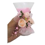 Vela Parafina Decorativa Media Larga Festas Casamento 15 Anos Flor Cha Rosa (WL-D) - Braslu
