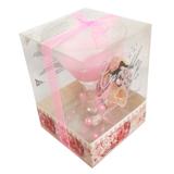 Vela Parafina Decorativa Media Larga Festas Casamento 15 Anos Flor Kit Com 12 Rosa (WL-D) - Braslu