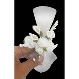 Vela Parafina Decorativa Mini Festas Casamento 15 Anos Flor Branca (WL-C) - Braslu