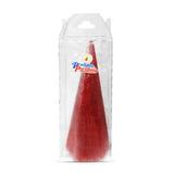 Vela Piramide Frisada Vermelha 15cm Natal Produtos Parabéns - Cromus
