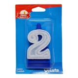 Vela Super Número 2 Azul - Velarte