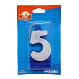 Vela Super Número 5 Azul - Velarte