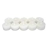 Velas Decorativas Flutuantes Brancas 10 Unid Piscina Fondue - Essencial