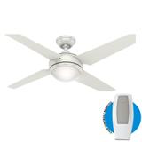 Ventilador de Teto Hunter Sonic Níquel Branco 4 Pás Com Controle remoto 127V - Hunter fan