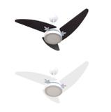Ventilador De Teto Wind Light Led 18w Roma Super Silencioso Ponente - Lcgeletro