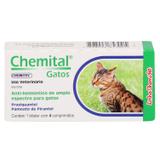 Vermífugo Chemital Chemitec para Gatos c/ 4 Comprimidos