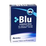 Vermífugo Coveli Blu para Cães e Gatos 4 comprimidos