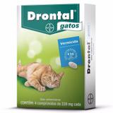 Vermífugo Drontal Gatos Até 4kg Com 4 Comprimidos 339mg Cada - Bayer