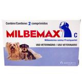 Vermífugo Novartis Milbemax C para Cães até 5kg 2 Comprimidos