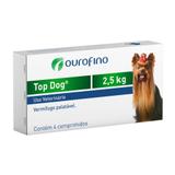 Vermífugo Ouro Fino Top Dog Para Cães Até 2,5kg - 4 Comp. - Ourofino