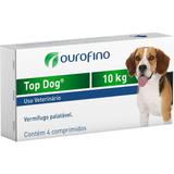 Vermifugo Ouro Fino Top Dog para Cães de até 10 Kg - 4 Comprimidos