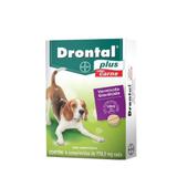 Vermífugo para cachorro Drontal sabor carne Bayer caixa com 4 comprimidos cada comprimido trata 10kg