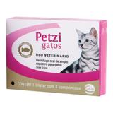 Vermífugo Petzi Gatos - 4 Comprimidos - Ceva