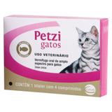Vermífugo Petzi gatos - 4 comprimidos - Ceva