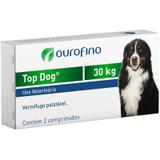 Vermífugo Top Dog Ourofino Cães Até 30 Kg Com 2 Comprimidos