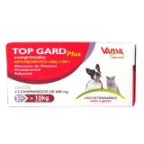 Vermífugo Top Gard Plus 4 x 600mg para Cães e Gatos Vansil